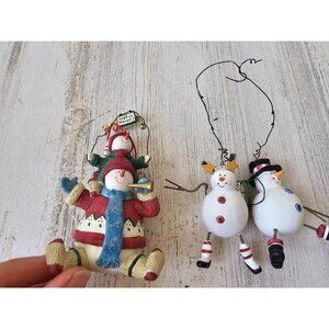 Sandi gore evans snowman ornament hokey pokey joyful noise trumpet Xmas tree
